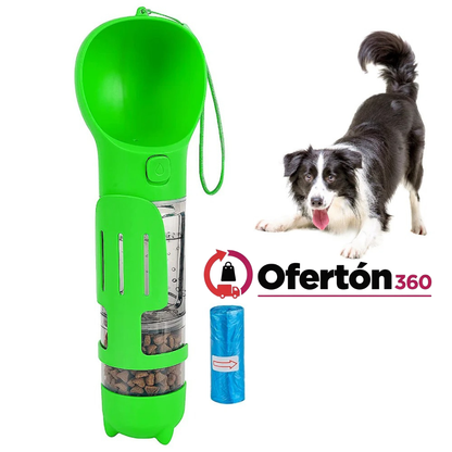 BOTELLA PORTATIL 4 EN 1 MULTIFUNCIONAL PARA MASCOTAS