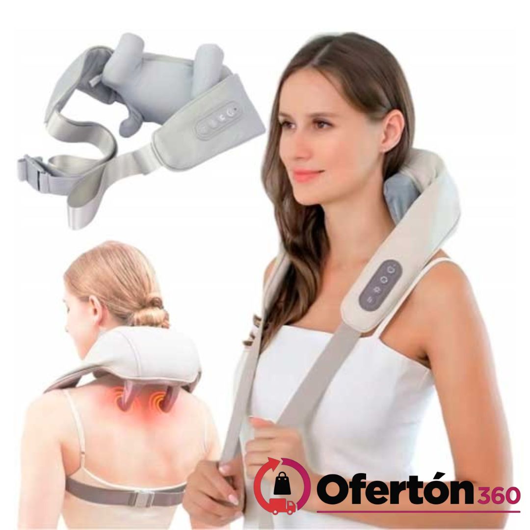 MASAJEADOR CERVICAL Y HOMBROS CON TERAPIA DE CALOR